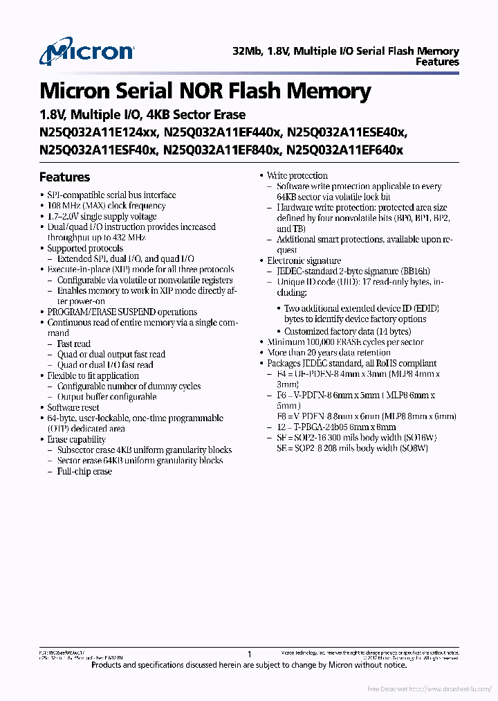 N25Q032A11EF440X_7761746.PDF Datasheet