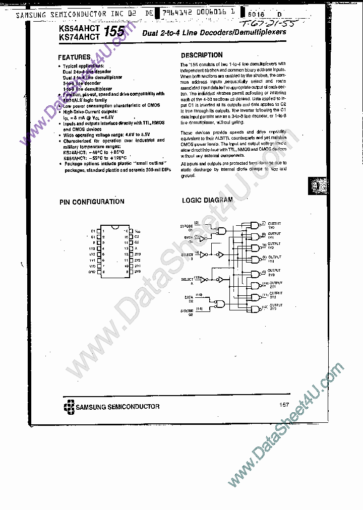 KS74AHCT155_7763013.PDF Datasheet