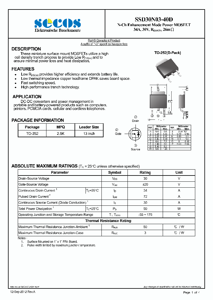 SSD30N03-40D_7848575.PDF Datasheet