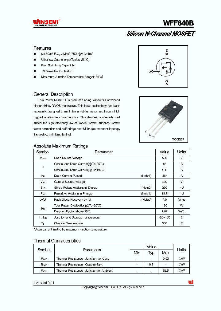 WFF840B_7852542.PDF Datasheet
