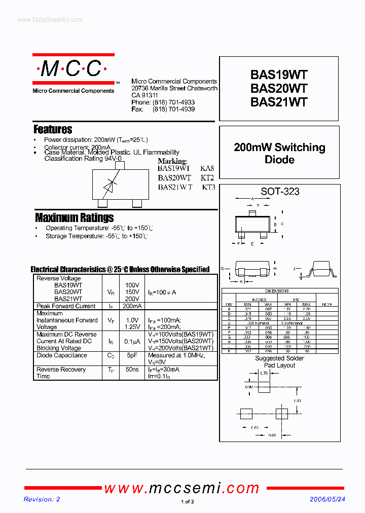 BAS20WT_7768335.PDF Datasheet