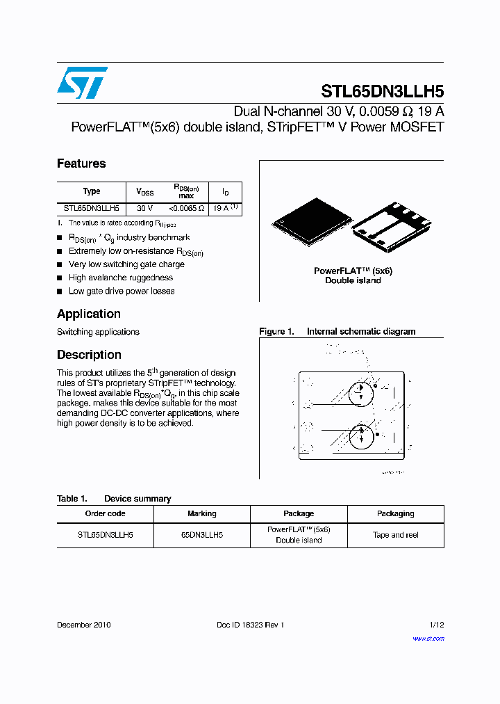 STL65DN3LLH5_7854501.PDF Datasheet