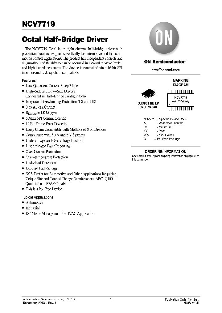 NCV7719_7851404.PDF Datasheet