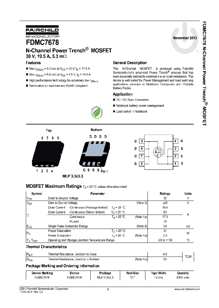 FDMC7678_7854408.PDF Datasheet