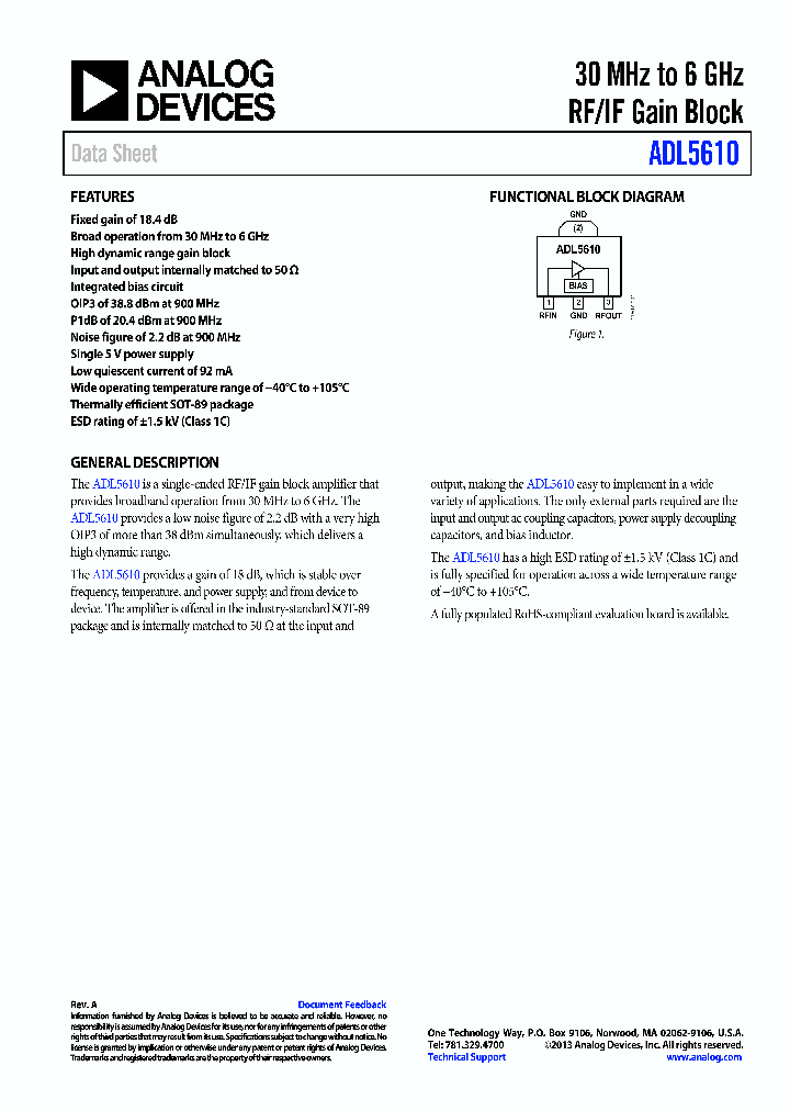 ADL5610_7854657.PDF Datasheet