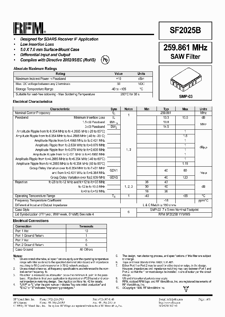 SF2025B_7856802.PDF Datasheet