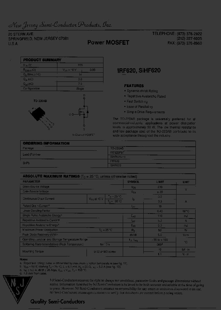 IRF620PBF_7858329.PDF Datasheet