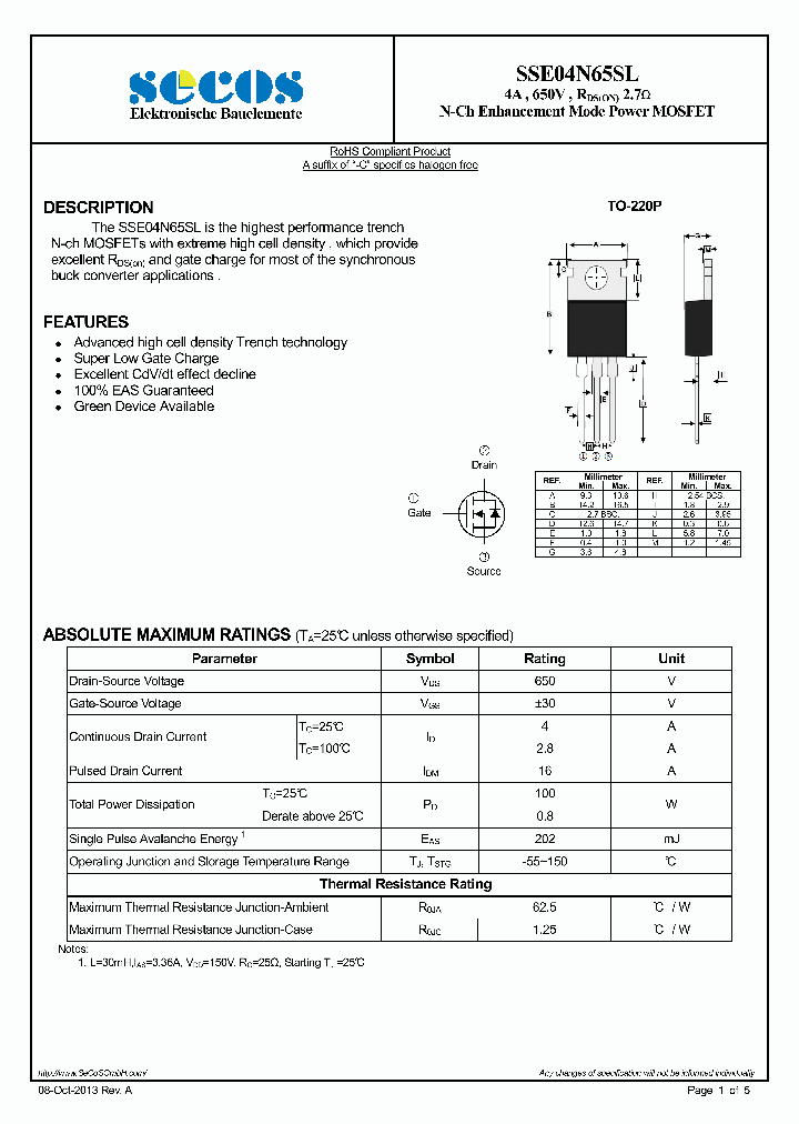 SSE04N65SL_7862995.PDF Datasheet