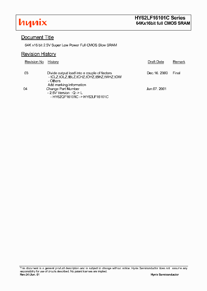HY62LF16101CSLF-85_7807019.PDF Datasheet