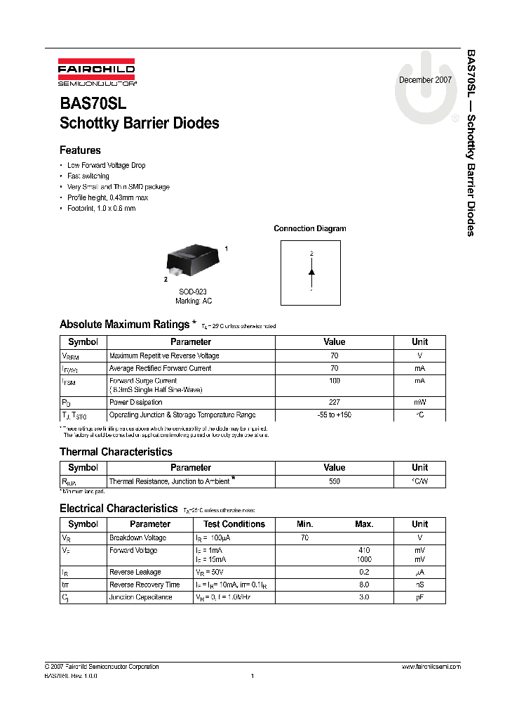 BAS70SL_7866194.PDF Datasheet