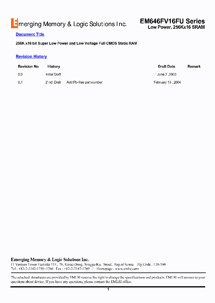 EM646FV16FU_7866380.PDF Datasheet