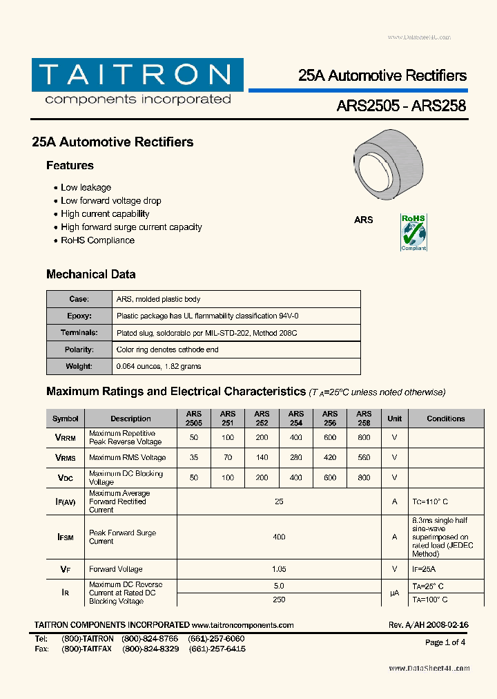 ARS256_7766829.PDF Datasheet