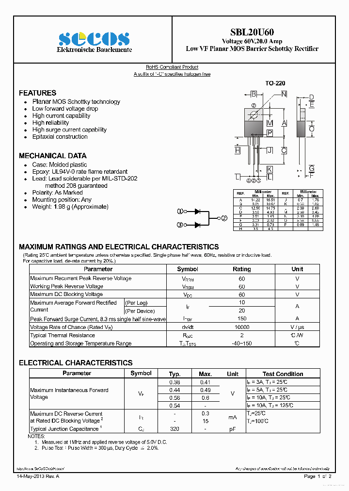 SBL20U60_7771654.PDF Datasheet