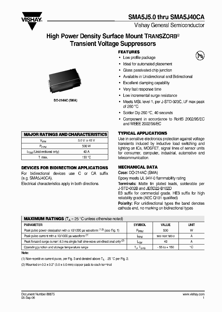 SMA5J22-E32G_7838121.PDF Datasheet