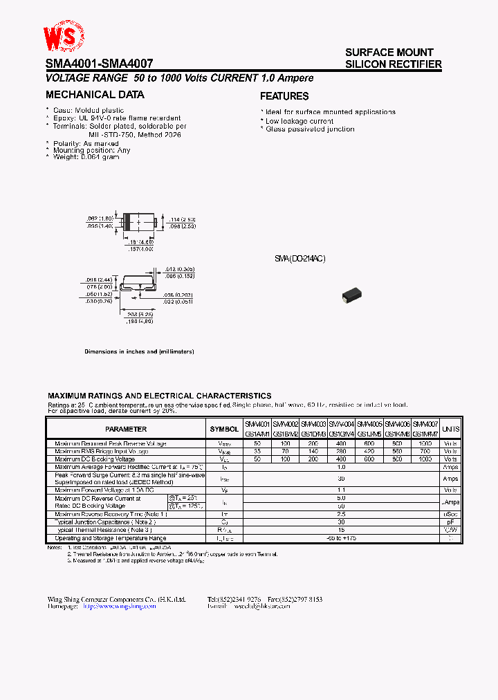 SMA4007GS1A-M1_7750432.PDF Datasheet