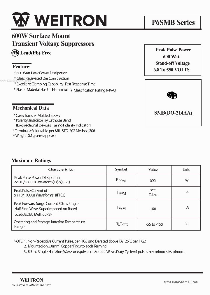 P6SMB2XA_7775457.PDF Datasheet