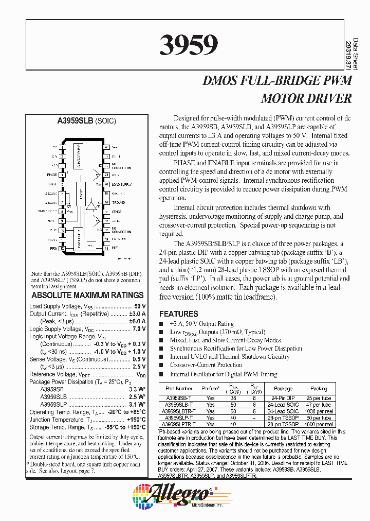 A3959SLP_7848066.PDF Datasheet