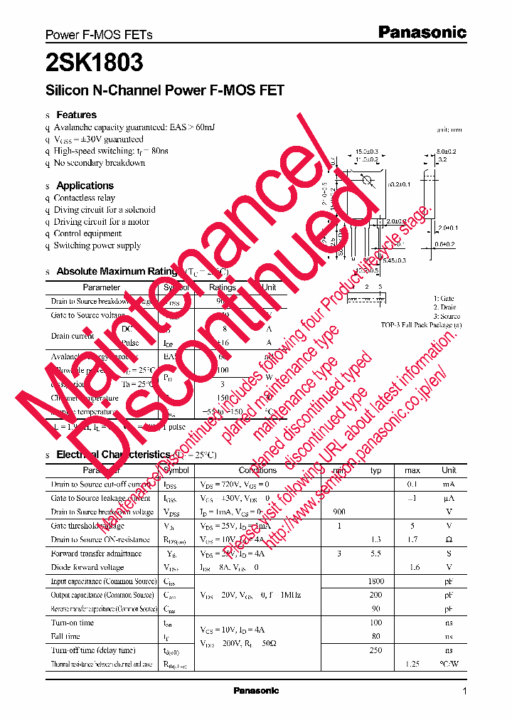 2SK1803_7873312.PDF Datasheet