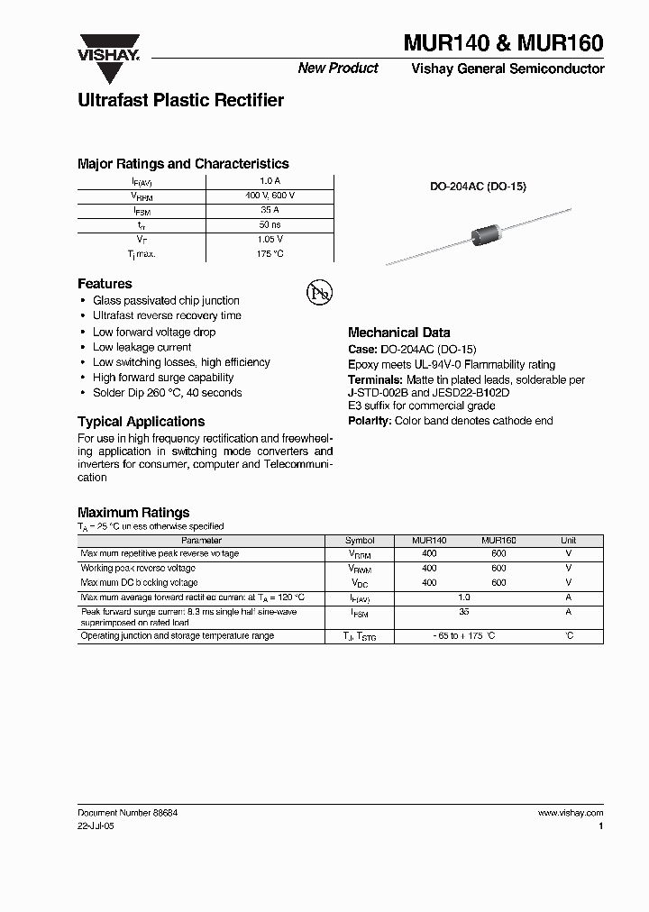 MUR160_7844351.PDF Datasheet