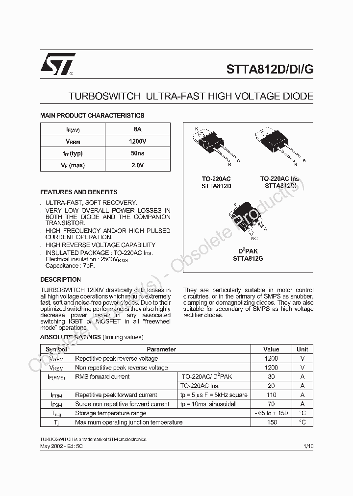 STTA812G-TR_7856712.PDF Datasheet