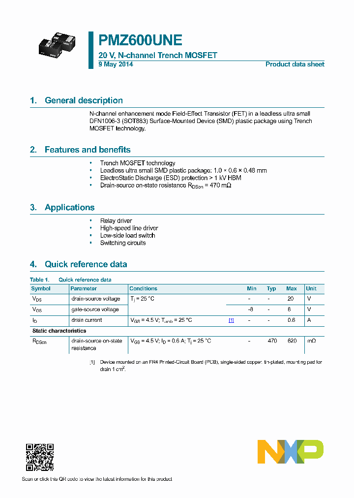 PMZ600UNE_7876455.PDF Datasheet