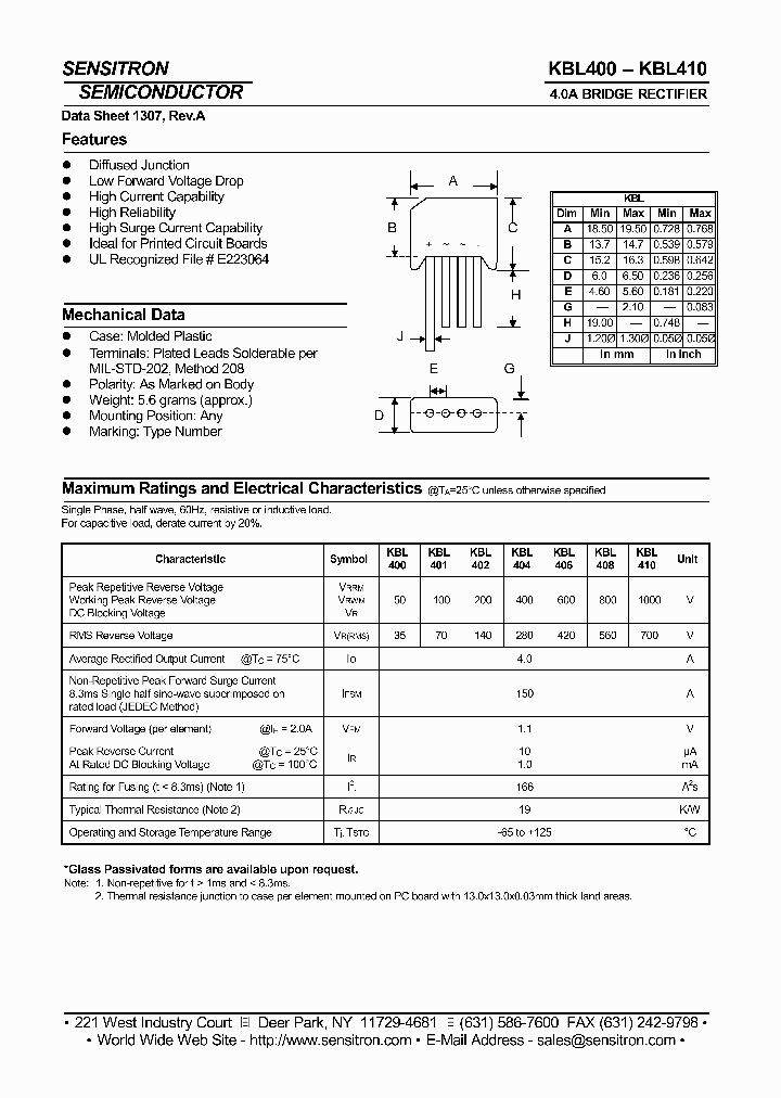 KBL401_7867157.PDF Datasheet