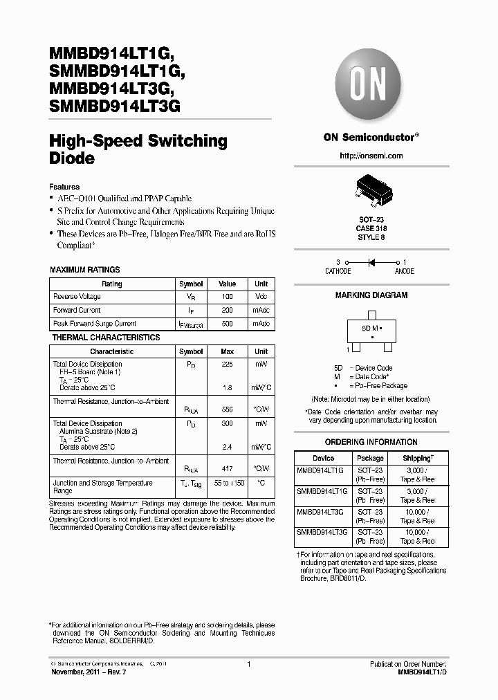 SMMBD914LT1G_7877271.PDF Datasheet