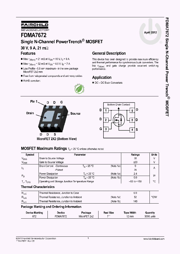 FDMA7672_7878599.PDF Datasheet
