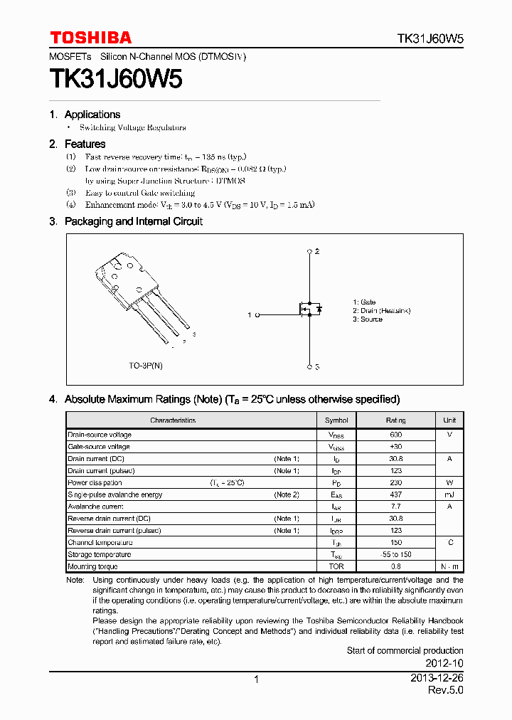 TK31J60W5_7878676.PDF Datasheet