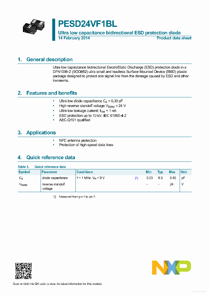 PESD24VF1BL_7778509.PDF Datasheet
