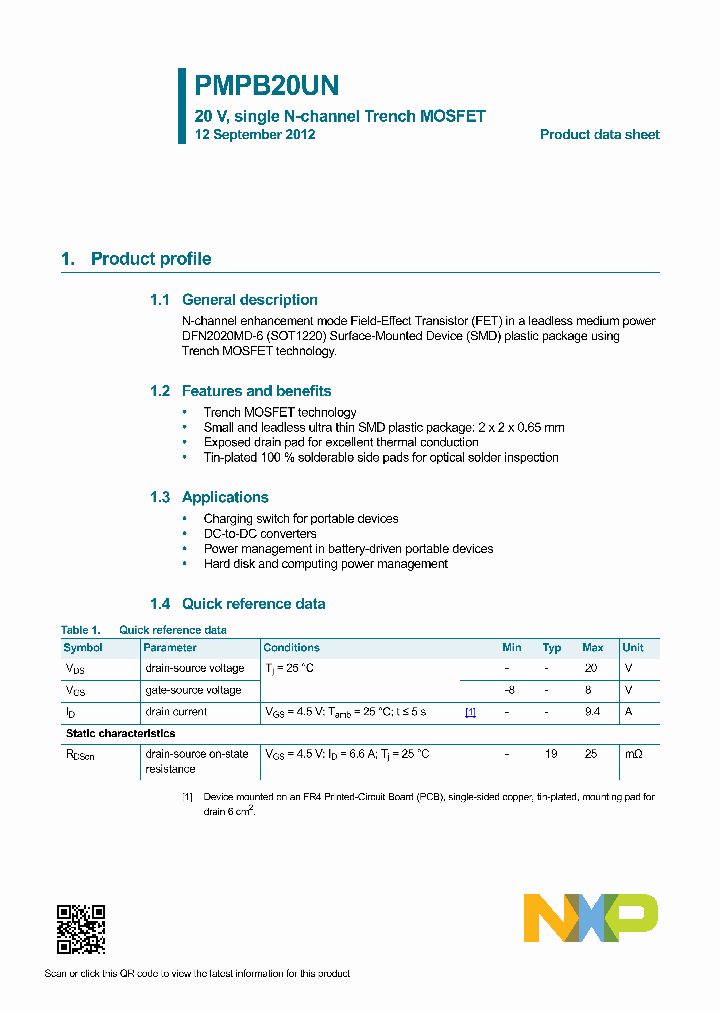 PMPB20UN_7879679.PDF Datasheet
