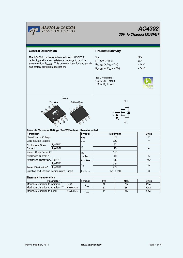 AO4302_7883025.PDF Datasheet