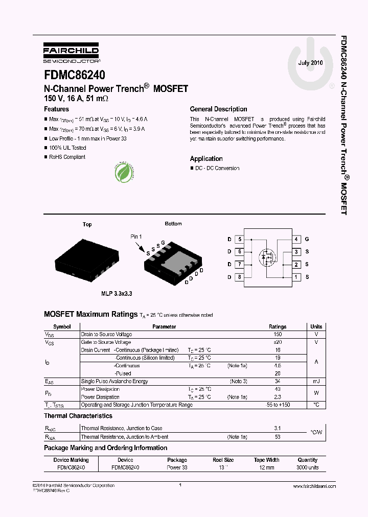 FDMC86240_7887050.PDF Datasheet