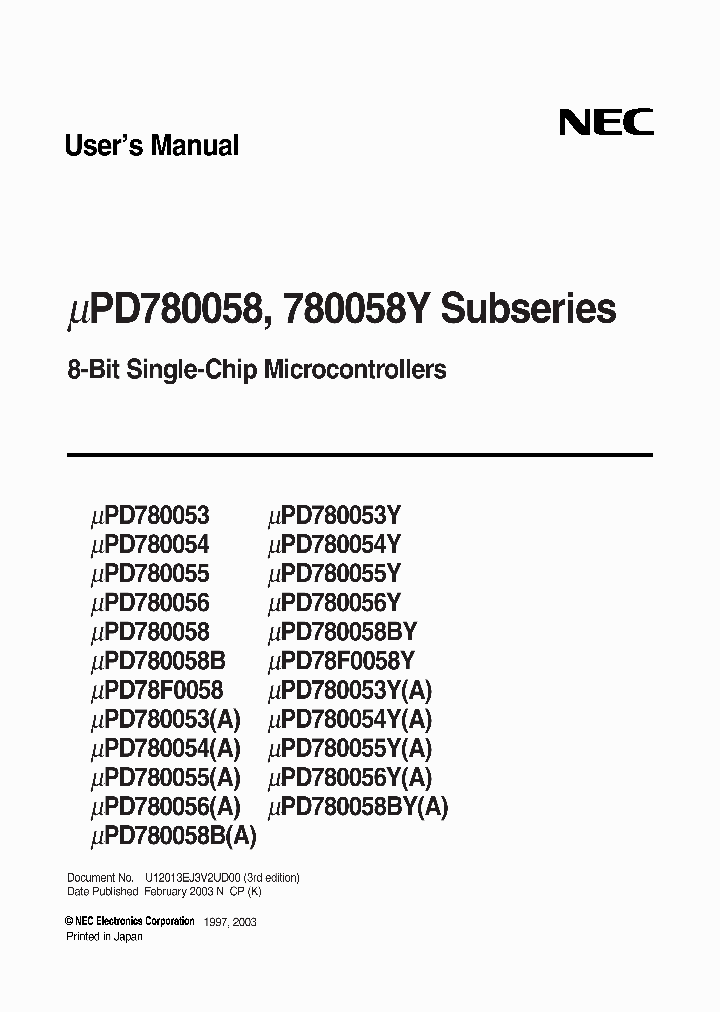 UPD780056YA_7781310.PDF Datasheet