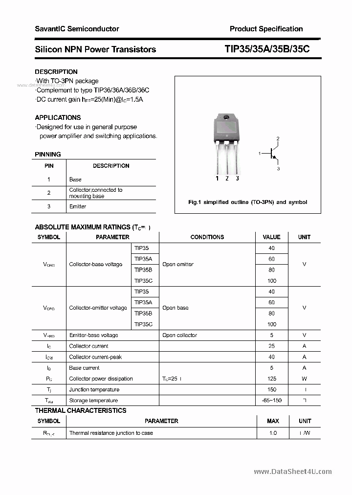 TIP35C_7782942.PDF Datasheet