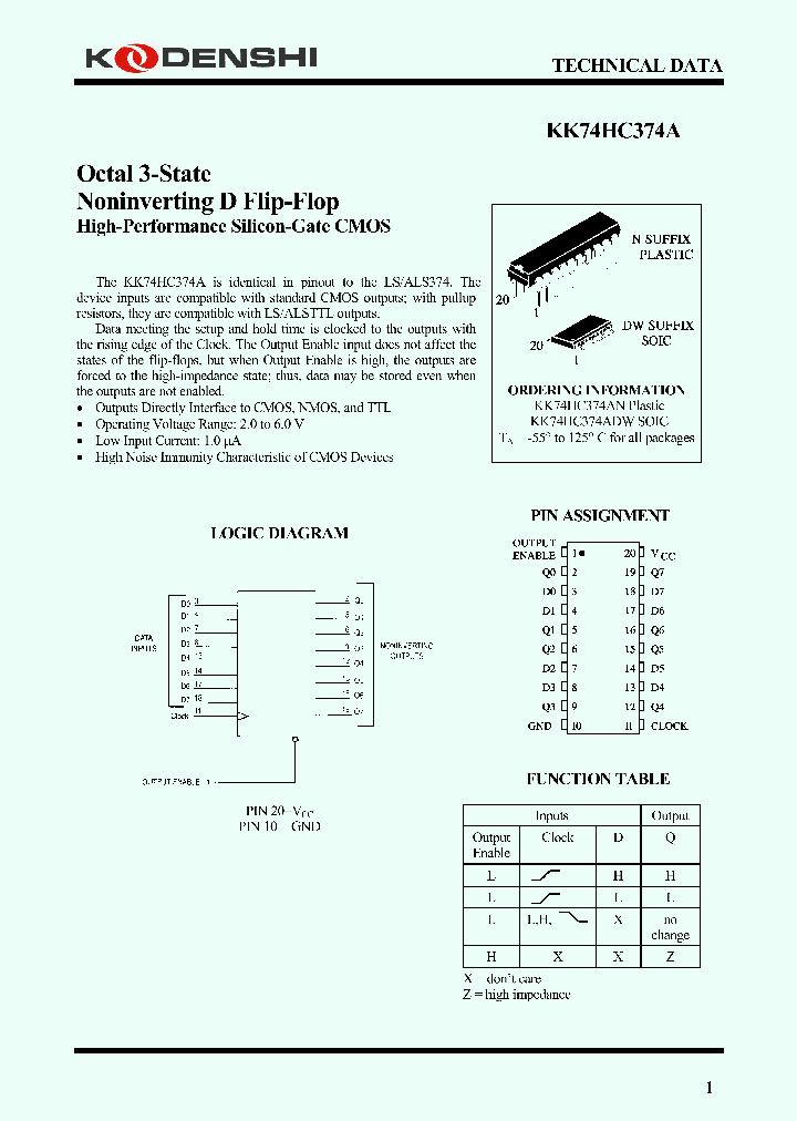KK74HC374A_7898388.PDF Datasheet