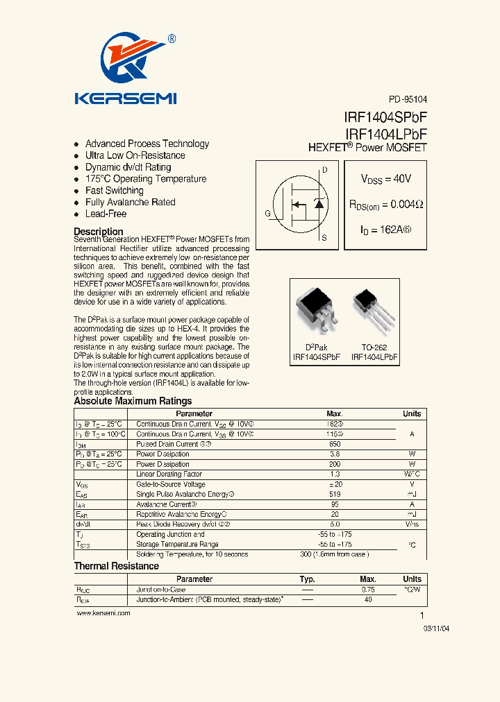 IRF1404LPBF_7899663.PDF Datasheet