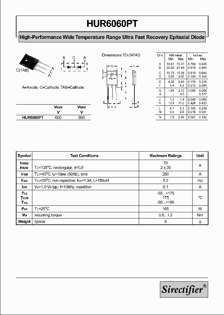 HUR6060PT_7901346.PDF Datasheet