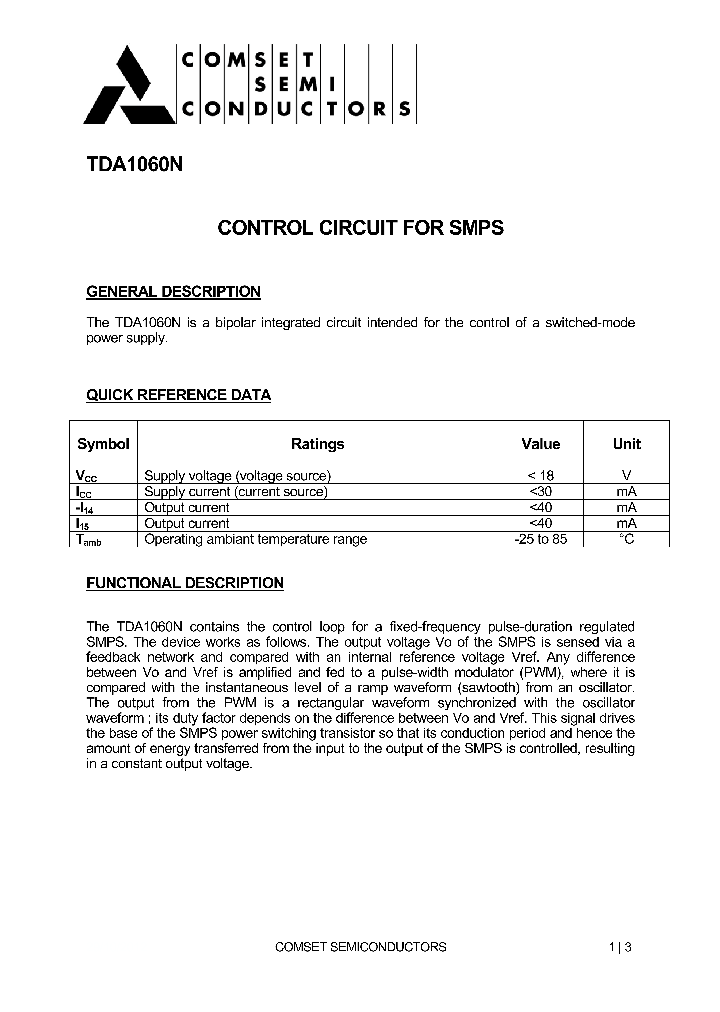TDA1060N_7905994.PDF Datasheet
