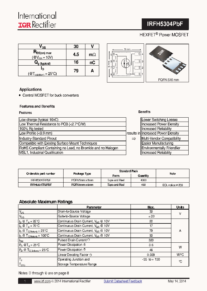 IRFH5304PBF_7782398.PDF Datasheet