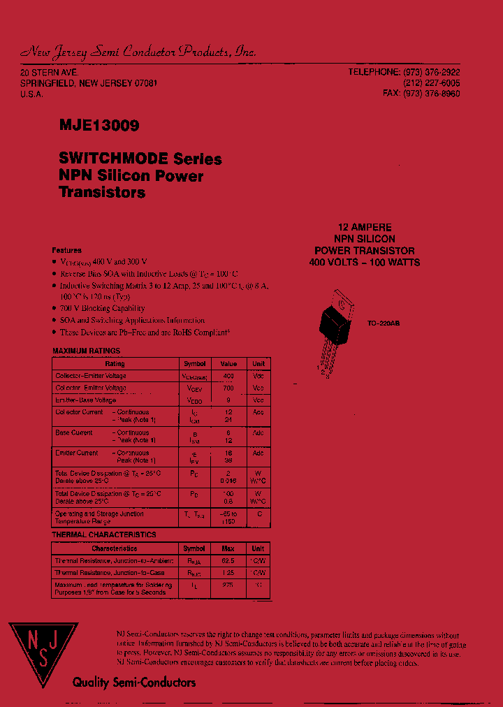 MJ13009_7907122.PDF Datasheet