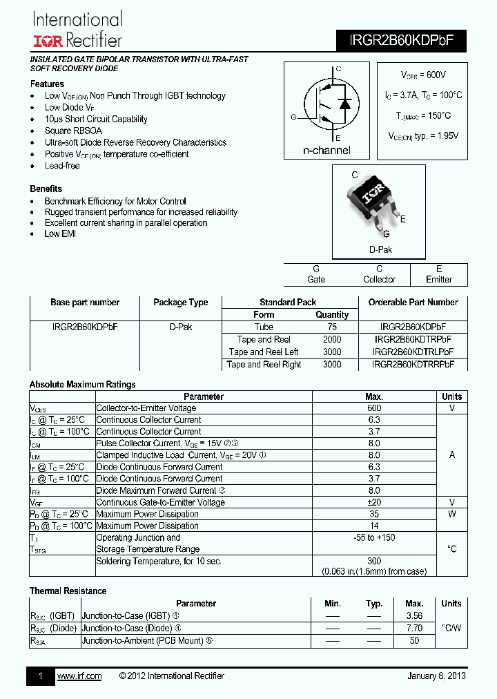 IRGR2B60KDPBF_7910731.PDF Datasheet