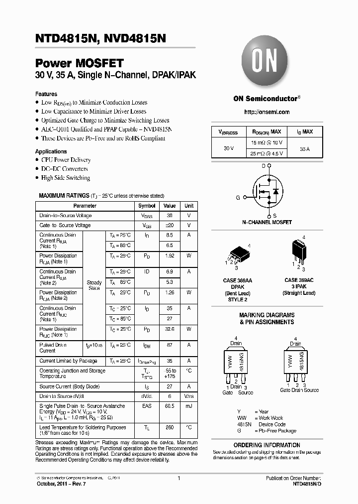 NVD4815N_7913600.PDF Datasheet
