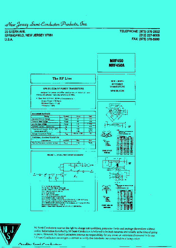 MRF450_7916188.PDF Datasheet