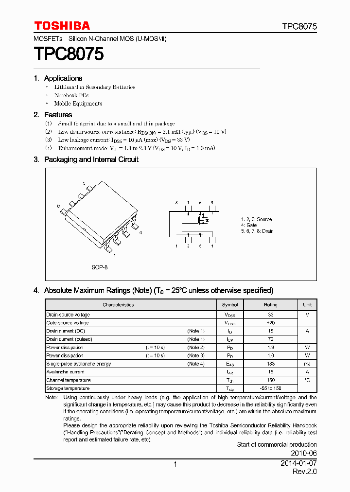 TPC8075_7916612.PDF Datasheet