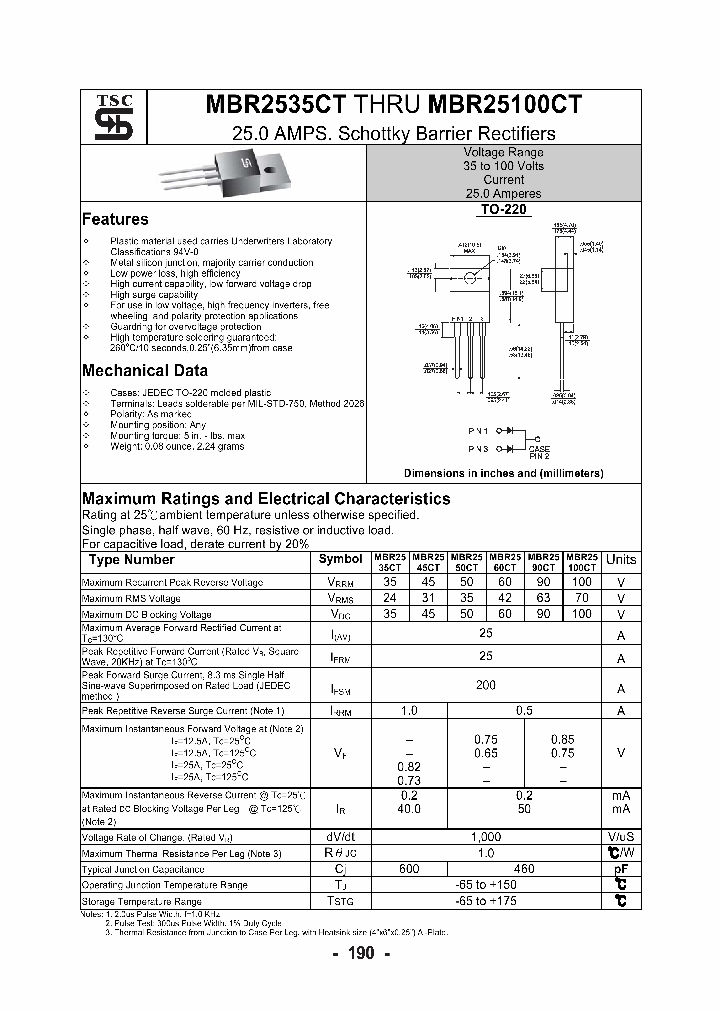 MBR2560CT_7917409.PDF Datasheet