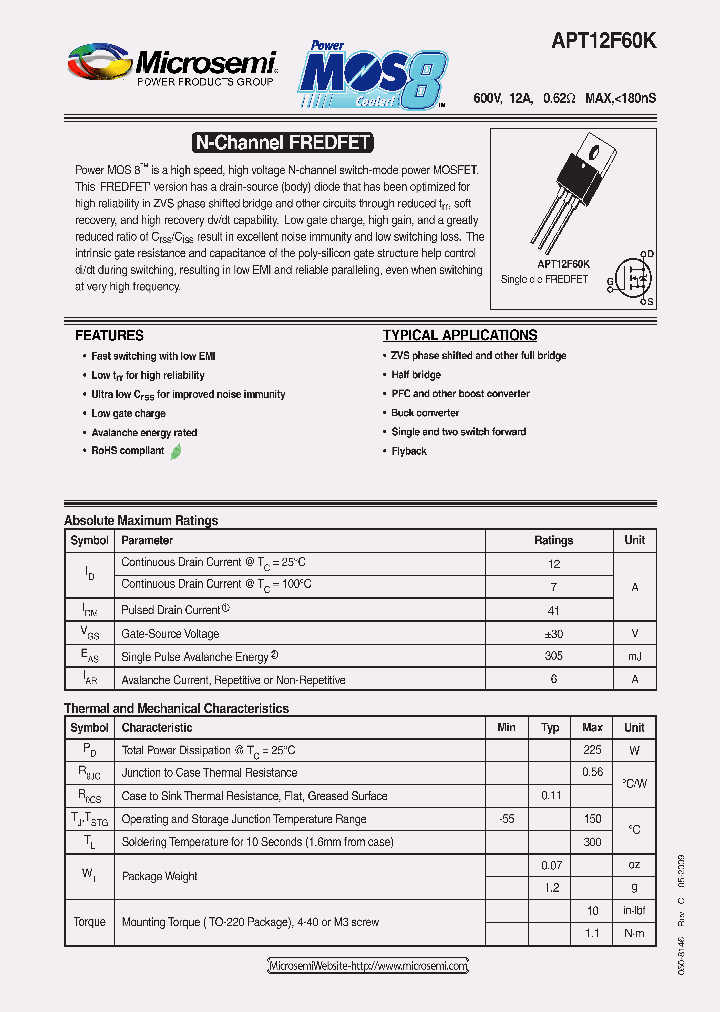 APT12F60K_7919637.PDF Datasheet