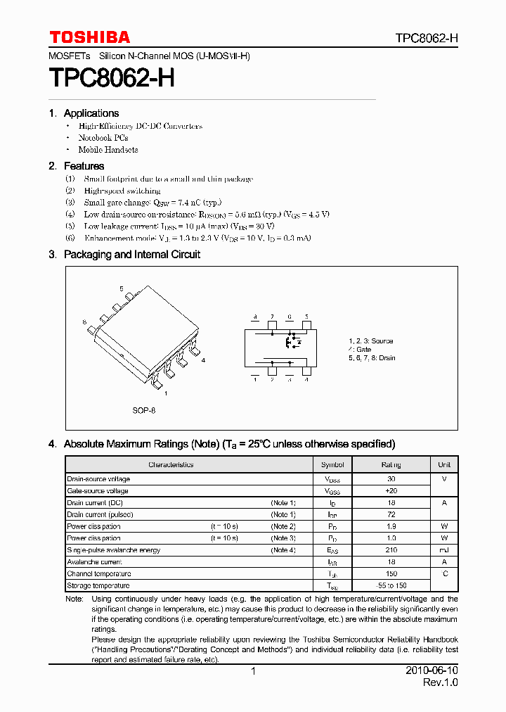 TPC8062-H_7921370.PDF Datasheet