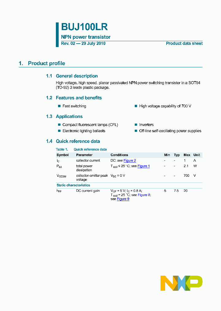 BUJ100LR_7921872.PDF Datasheet