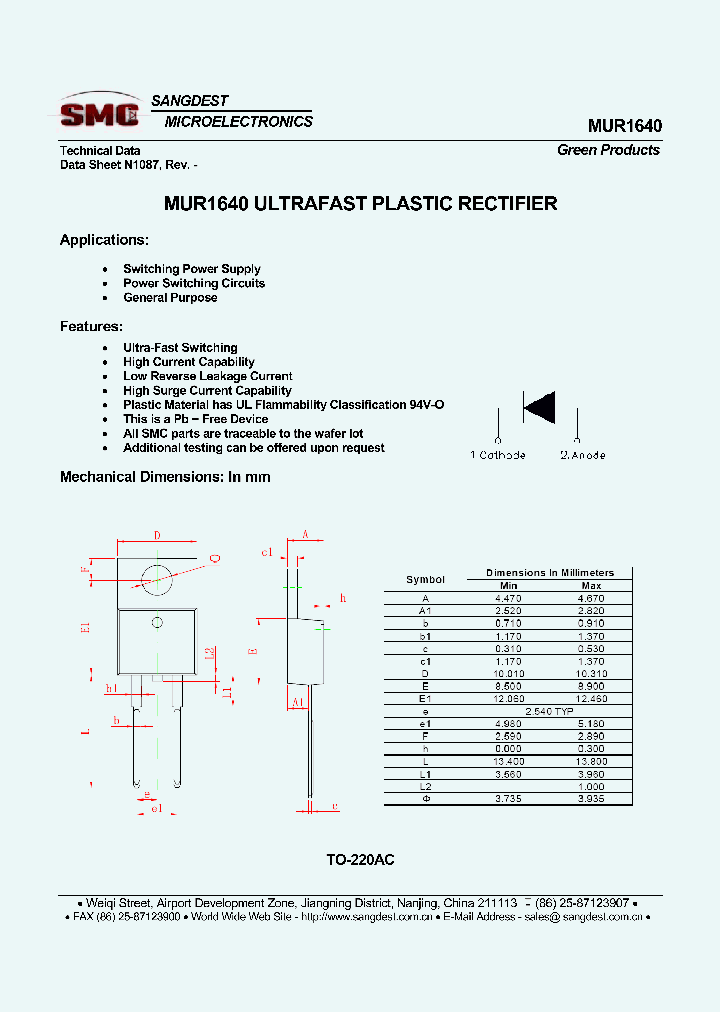 MUR1640_7922536.PDF Datasheet